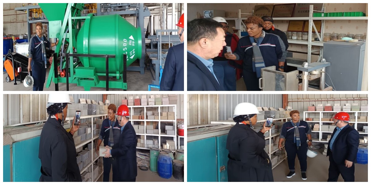 Wir begrüßen unsere Kunden von der Elfenbeinküste bei der China Huatong Brick Machine Company, um ihnen unsere Ziegelherstellungs- und Mischanlagen zu zeigen. Wir begrüßen unsere Kunden von der Elfenbeinküste bei der China Huatong Brick Machine Company, um ihnen unsere Ziegelherstellungs- und Mischanlagen zu zeigen.
