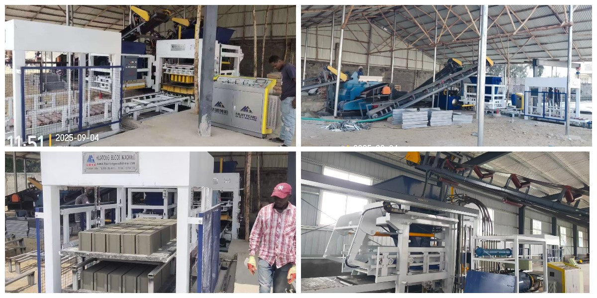 Macchina per lo stampaggio di blocchi di cemento