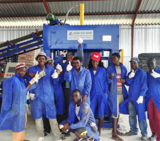 Produktionsstätte für Ziegelmaschinen in Nigeria