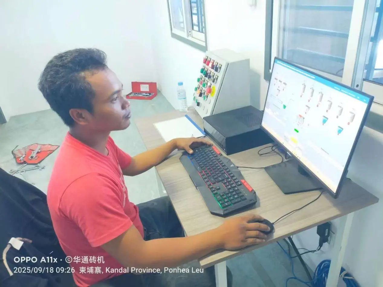 Cambodian brick machine