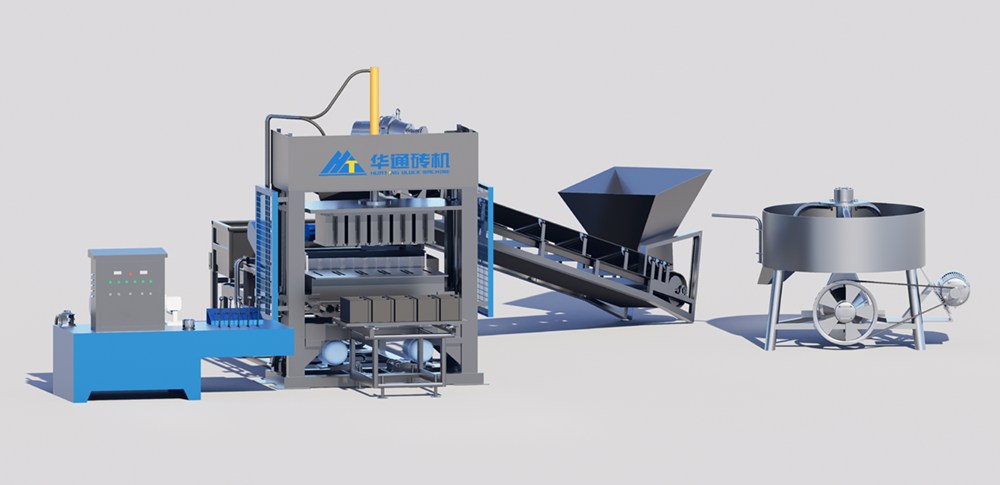 Полуавтоматическая машина для производства бетонных кирпичей