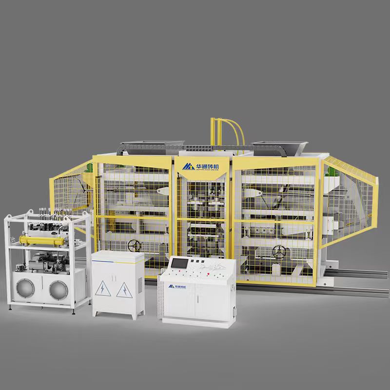 Macchina per lo stampaggio di blocchi di cemento