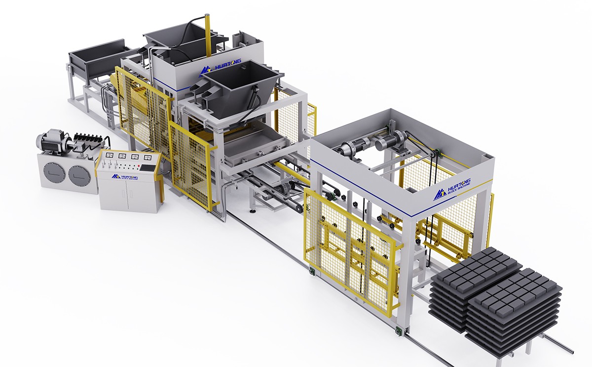 Автоматты бетон блоктарын жасайтын машина