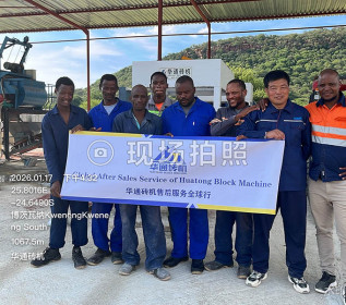 Exportfall der Huatong QT5-15 vollautomatischen Ziegelherstellungsmaschine nach Botswana