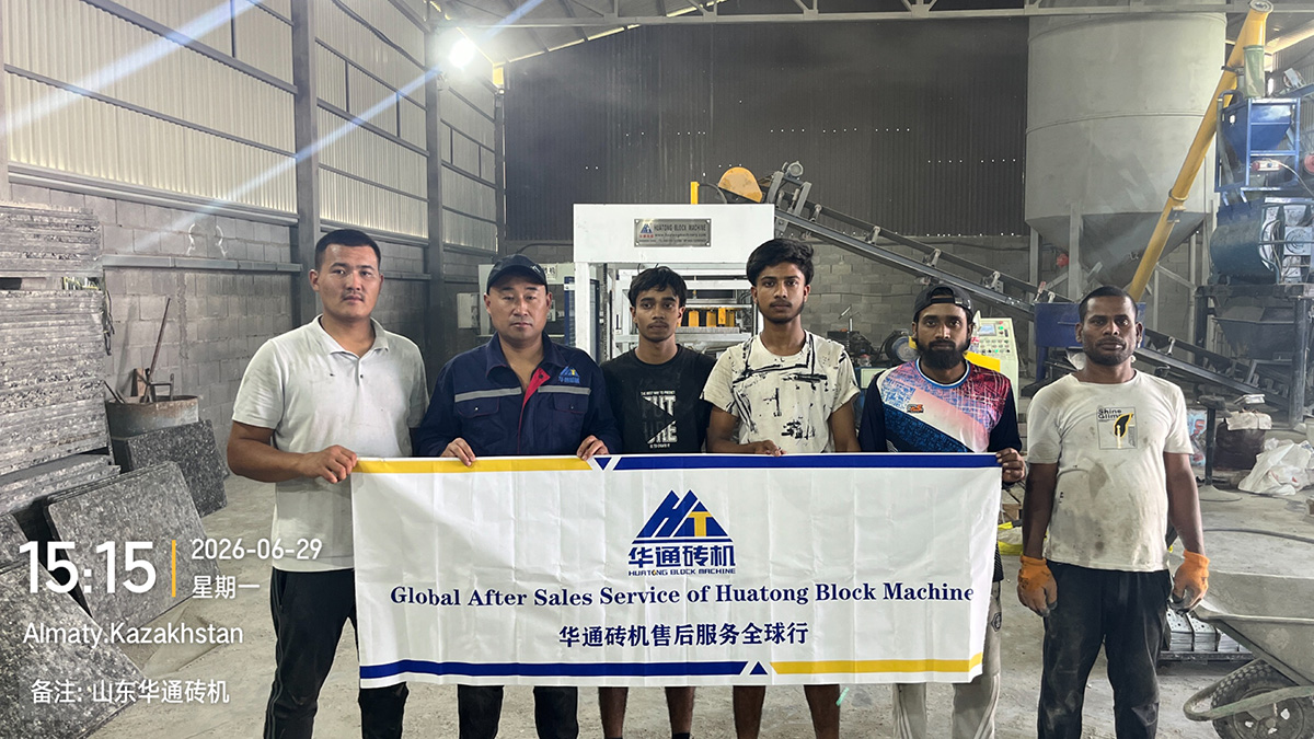 Huatong QT8-15 Fully Automatic Brick Production Line On-site Documentary in Kazakhstan