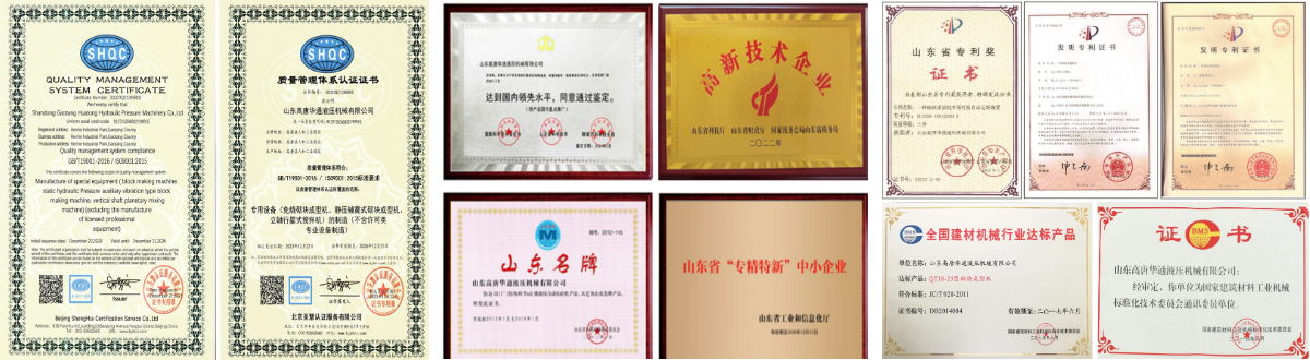 Macchina idraulica per mattoni di cemento